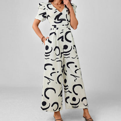 Damen Jumpsuit mit Grafik-Druck