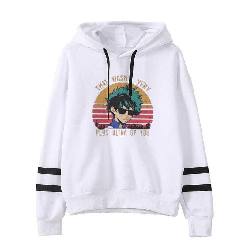 Damen Kapuzenpullover Grafikdruck Farbstreifen Eveloria