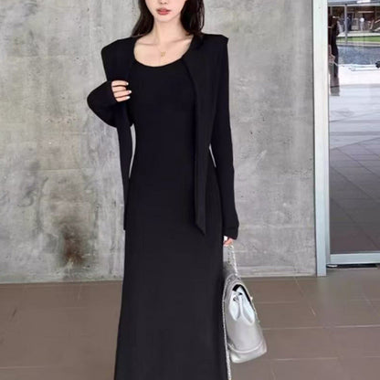 Damen Taillenkleid Kordelzug V-Ausschnitt Elegantes Design