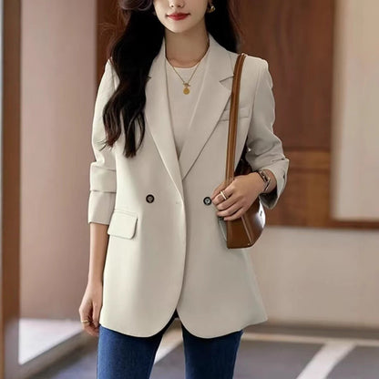 Damen Blazer Strukturiert Dekorative Knöpfe Eveloria