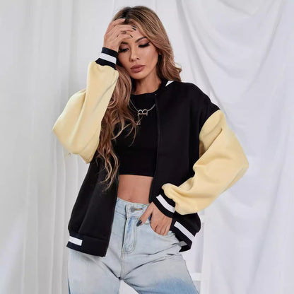 Damen Sportjacke Lässiger Schnitt Trendfarben Eveloria - Eveloria