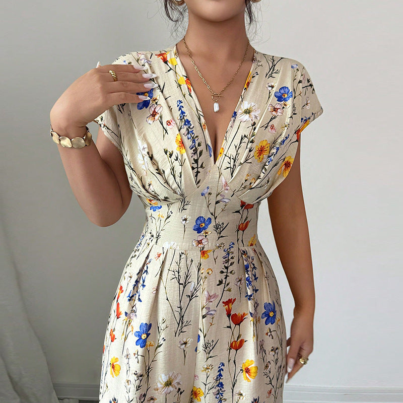 Damen Maxikleid Floralmuster Eveloria