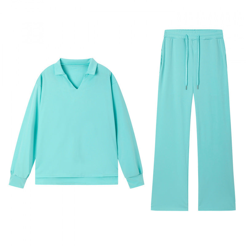 Damen Sweatshirt Hose Set Eveloria Baumwolle Bequem