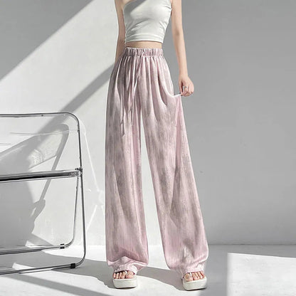 Damen Palazzo-Hose Atmungsaktives Material Elastischer Bund