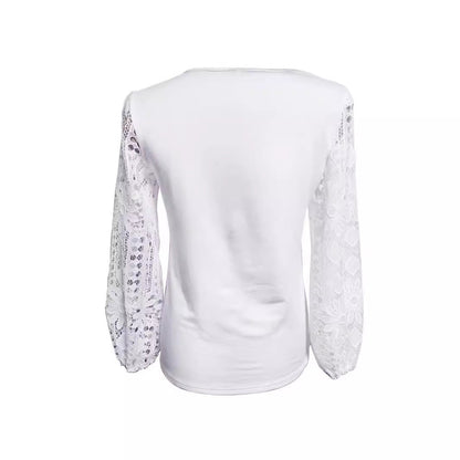 Damen Bluse Spitze Elegant Eveloria