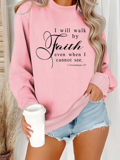 Damen Sweatshirt Weich Velours Mit Schriftzug Beige