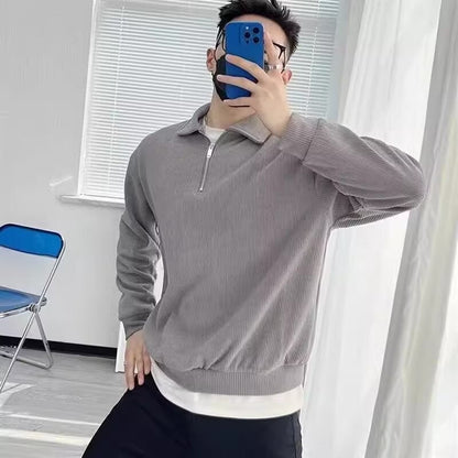 Strickpullover Reißverschlusskragen Bequem