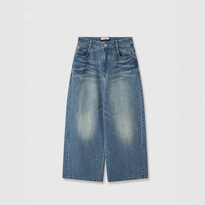 Damen Weite Jeans Hochbund Eveloria