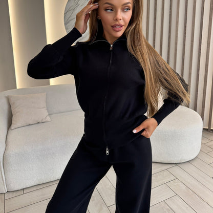 Damen Sportanzug Hoodie Hose Elastischer Bund Eveloria