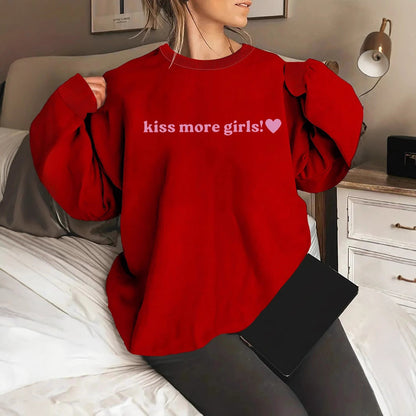 Damen Sweatshirt Lässig Mit Schriftzug Grau