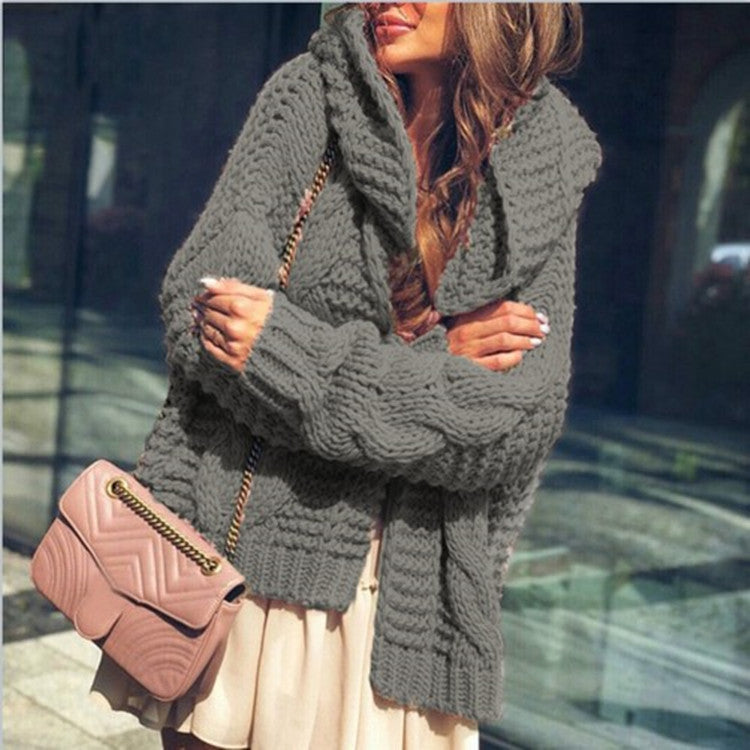 Damen Grobstrickjacke Voluminöse Ärmel Modern Eveloria