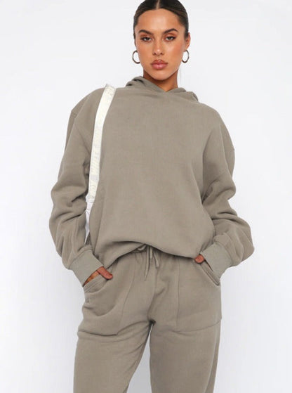 Damen Oversized Hoodie Jogger Set - Norvielle