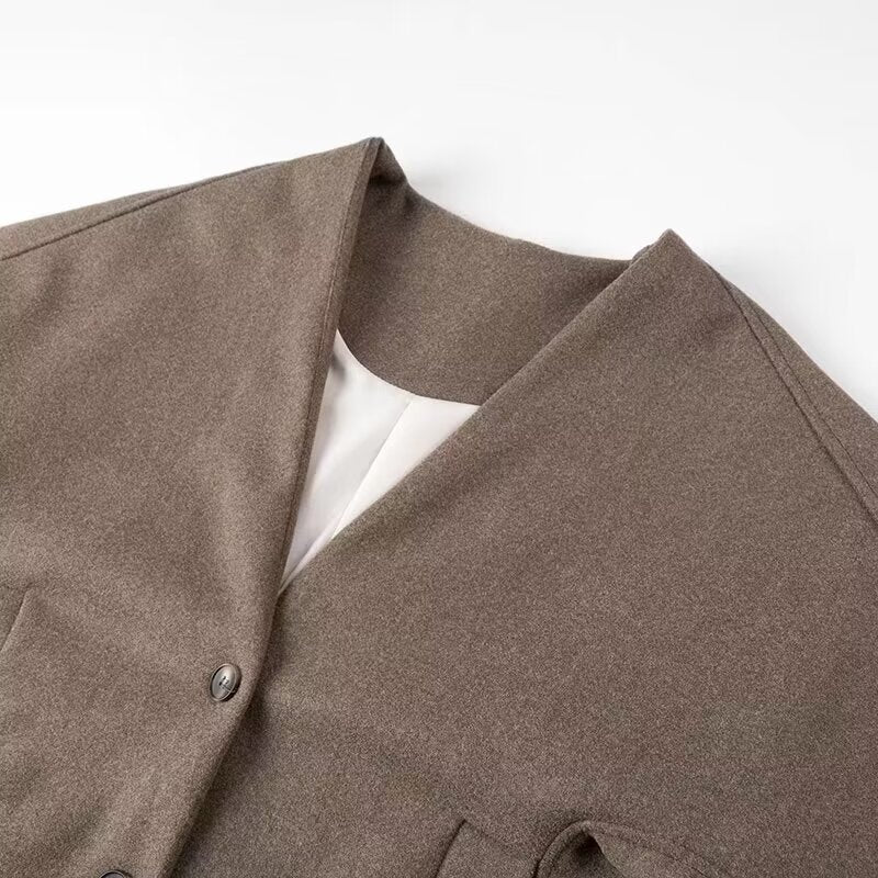 Damen Blazerjacke Übergröße Minimalistisches Design Eveloria