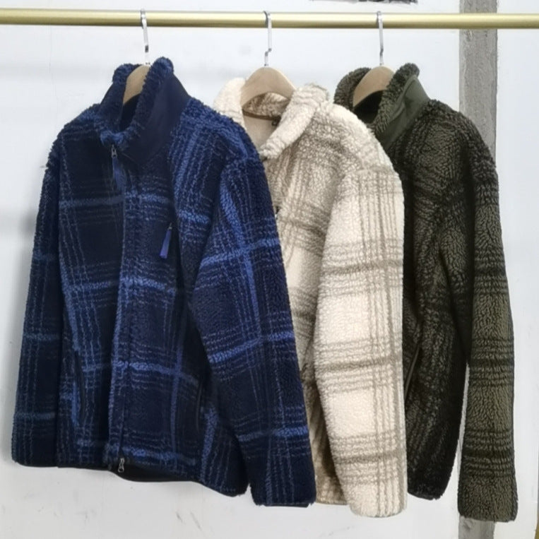 Damen Fleecejacke Wabenstruktur Hochkragen Grau Eveloria - Eveloria