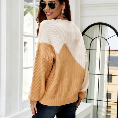 Damen Pullover Strukturiert Asymmetrisch Grau Eveloria