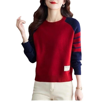 Damen Pullover Raglanärmel Eveloria