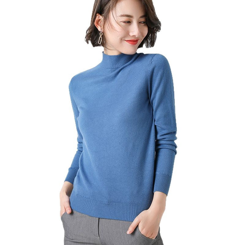 Damen Feinstrickpullover Hochgeschlossen Eveloria