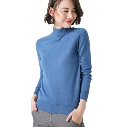 Damen Feinstrickpullover Hochgeschlossen Eveloria