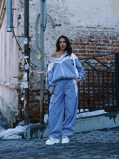 Damen Sportset Oberjacke und Hosen Komfortabel