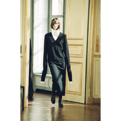 Damen Strickpullover V-Ausschnitt Längsärmel Eveloria - Eveloria