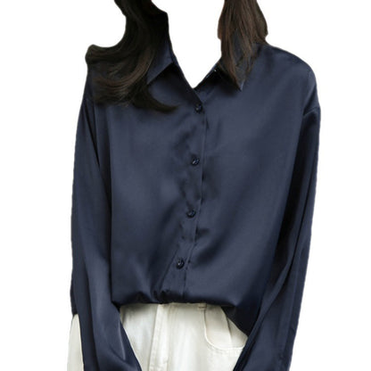 Damen Bluse Oversized Klassisch Weiß