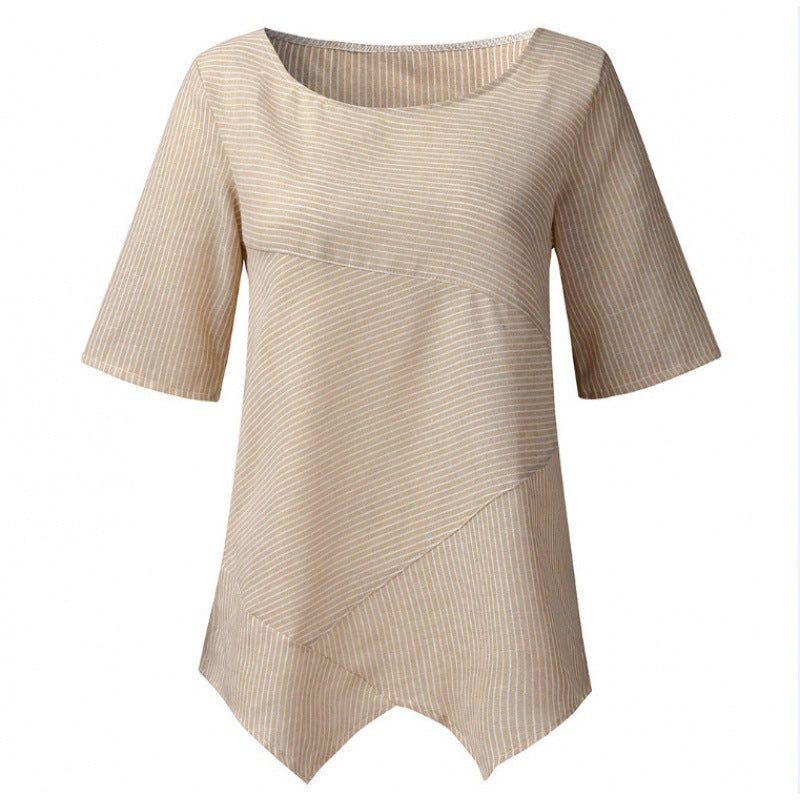 Damen Asymmetrisches Stricktop Rippmuster