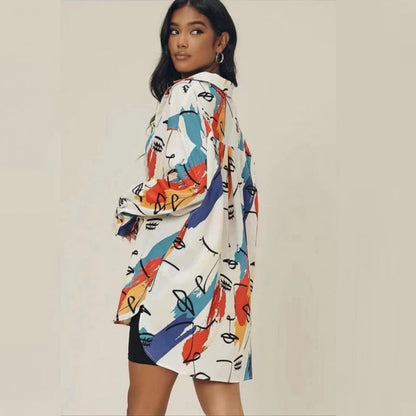 Damen Oversized Bluse Modisch Eveloria