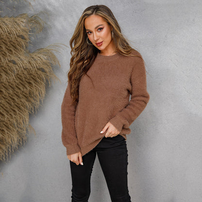 Damen Strickpullover Weich Moderner Schnitt Eveloria