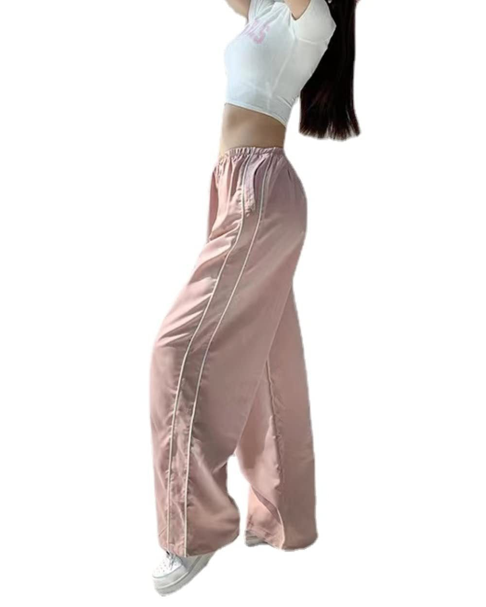 Damen Sport-Hose Weites Bein Elastischer Bund Eveloria