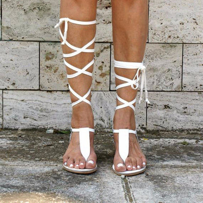Damen Gladiator Sandalen aus Leder Eveloria