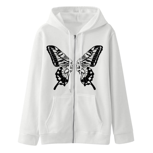 Damen Sweatjacke Kapuzenpullover Schmetterlingsdruck Eveloria - Eveloria