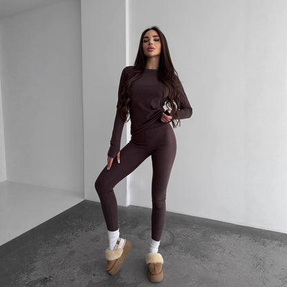 Damen Fitness-Loungewear-Set Körperbetont Eveloria