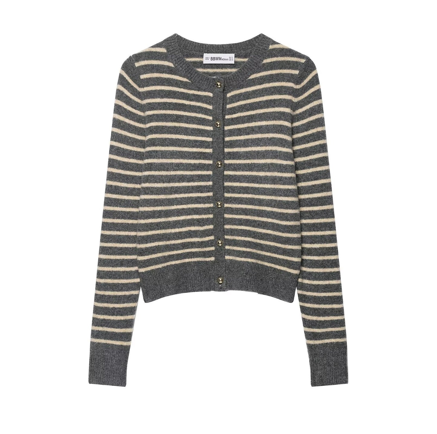 Damen Kaschmir Cardigan Gestreift Eveloria - Eveloria