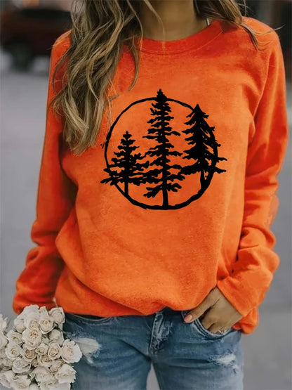 Damen Sweatshirt Cool Naturmotiv Lässiger Schnitt