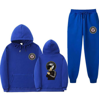 Damen Kapuzenpullover-Set mit Jogginghose, einzigartigem Druck,