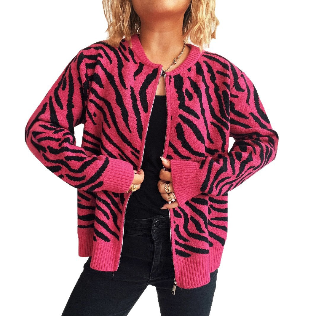 Damen Cardigan Tierdruck