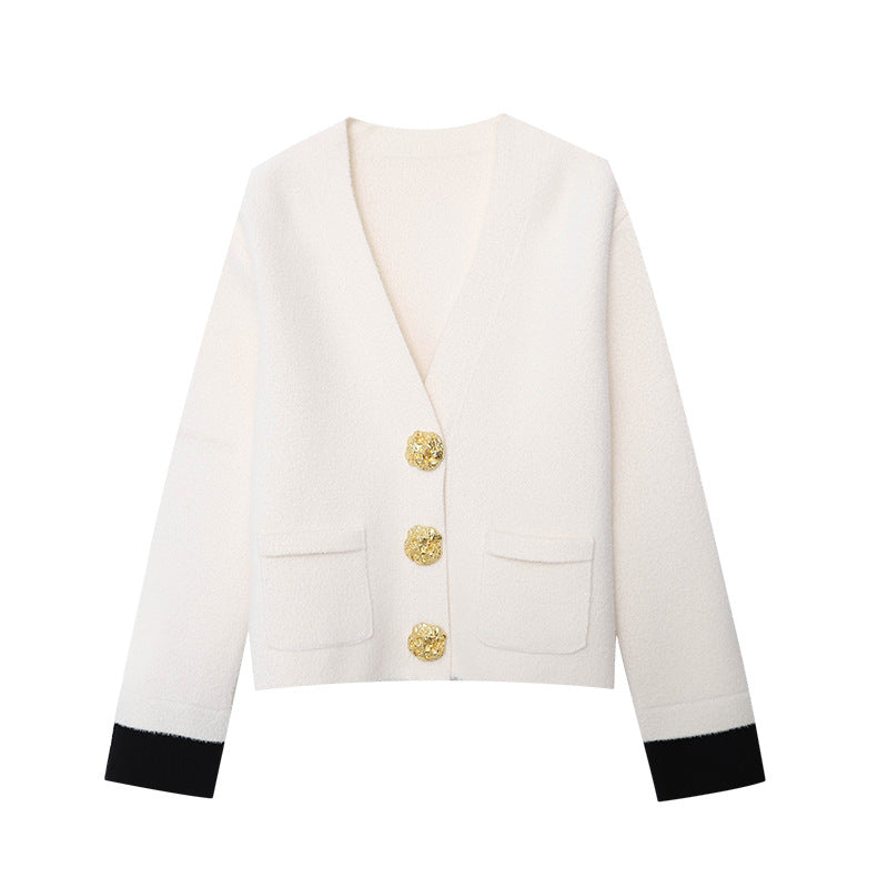 Damen Cardigan mit Knöpfen und Maxirock