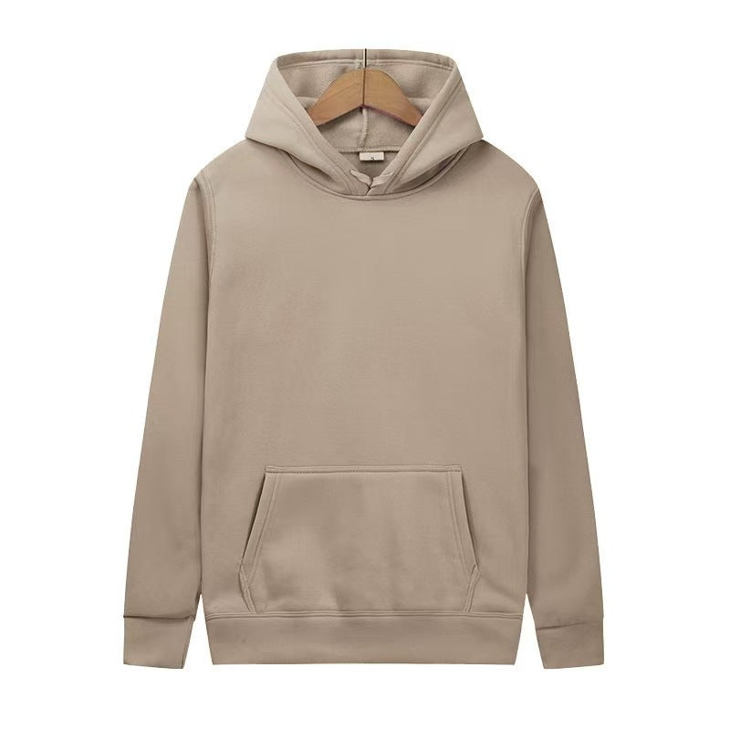 Damen Kapuzenpullover Bequem Kängurutaschen Grau