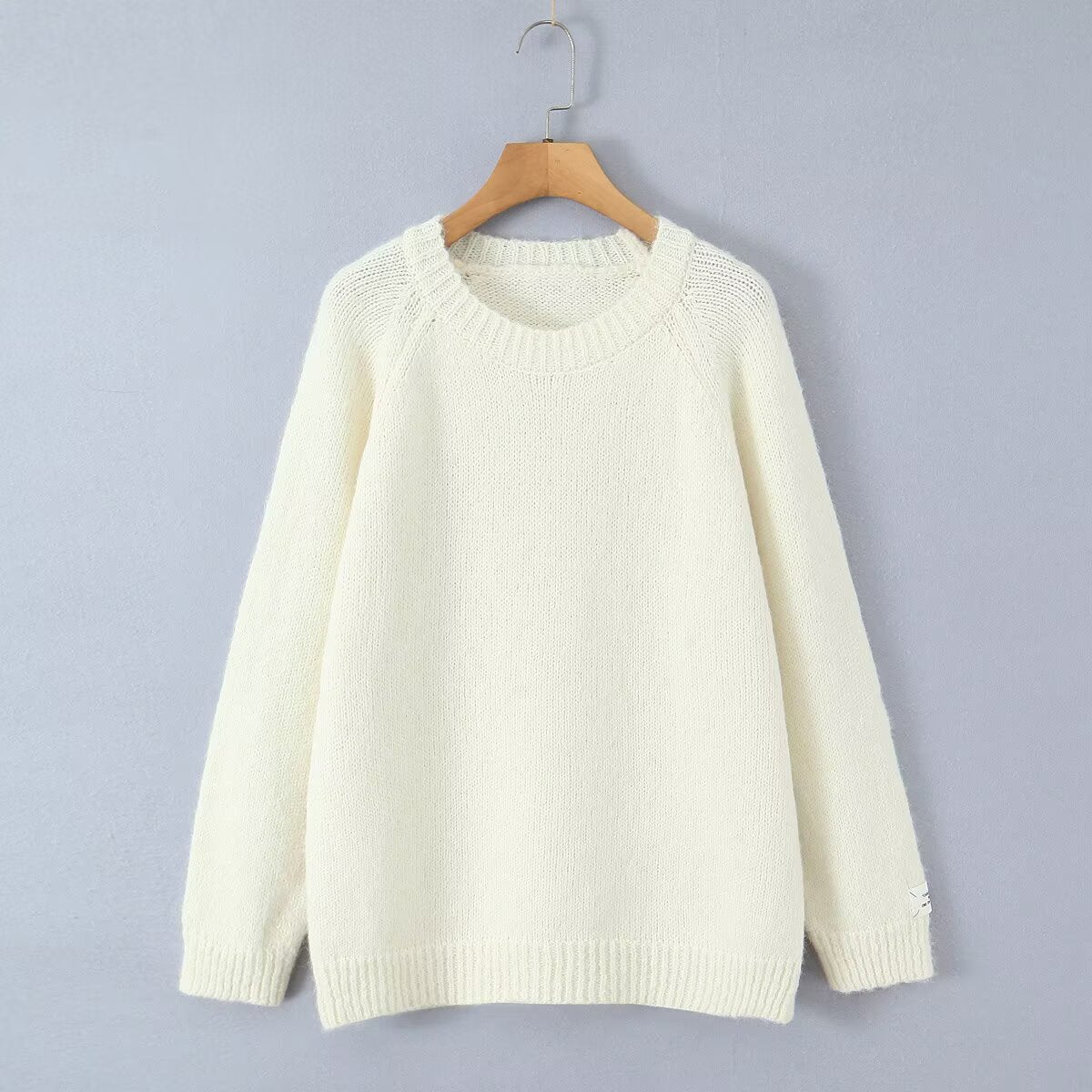 Damen Strickpullover Rundhals Kuschelig Eveloria