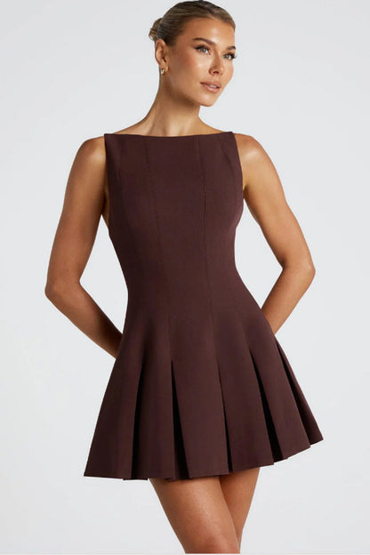 Damen Freizeitkleid Schwingrock Eleganter Schnitt Eveloria