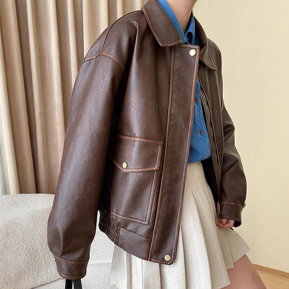 Damen Kunstlederjacke Eveloria