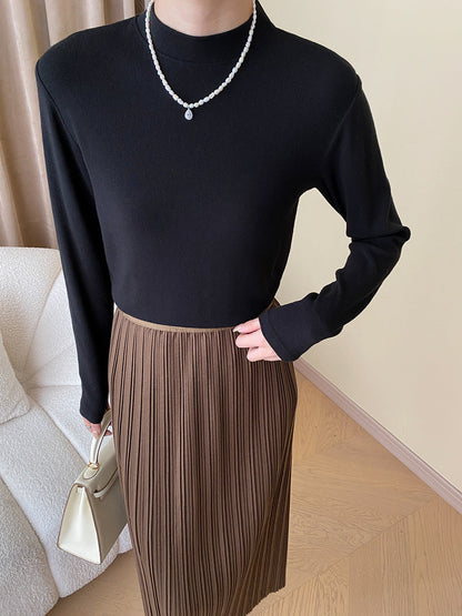 Damen Langarmshirt Hochkragen Eveloria