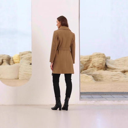 Damen Übergangsjacke Moderner Kragen Knopfverschluss Eveloria