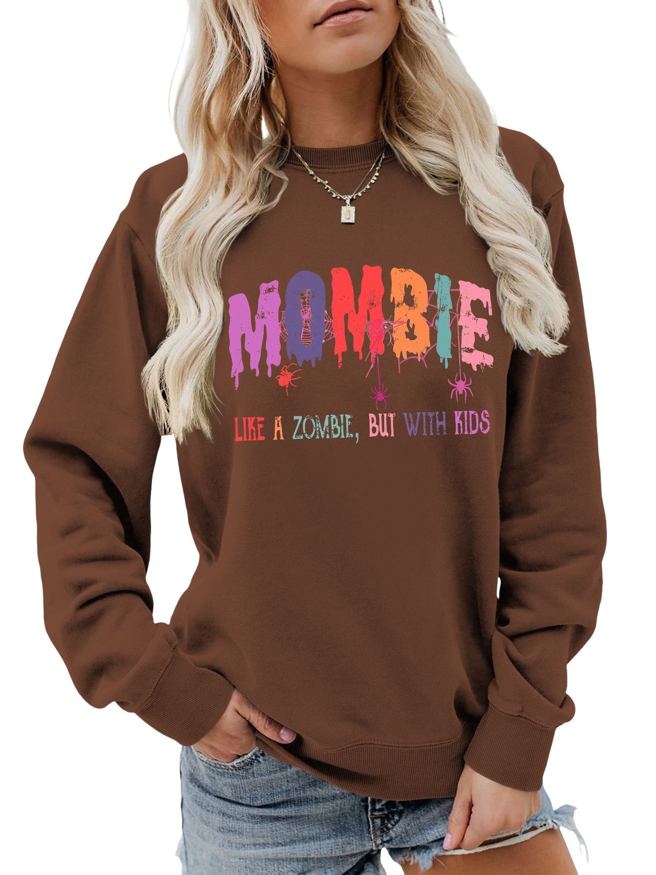 Damen Sweatshirt Zombie Motiv Eveloria