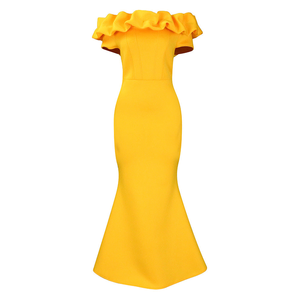 Damen Wickelkleid Elegantes Design Voluminöser Kragen Eveloria