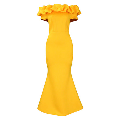 Damen Wickelkleid Elegantes Design Voluminöser Kragen Eveloria