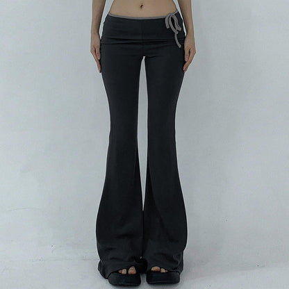Damen Yoga-Hose Flared elastisch gerippt Eveloria