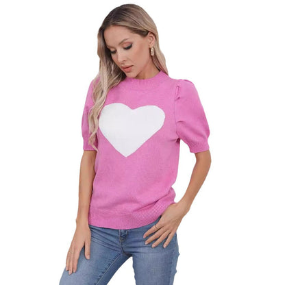 Damen Strickpullover Herzdesign Eveloria