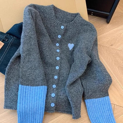 Damen Strickjacke Kuschelweich Baumwollmischung Modern