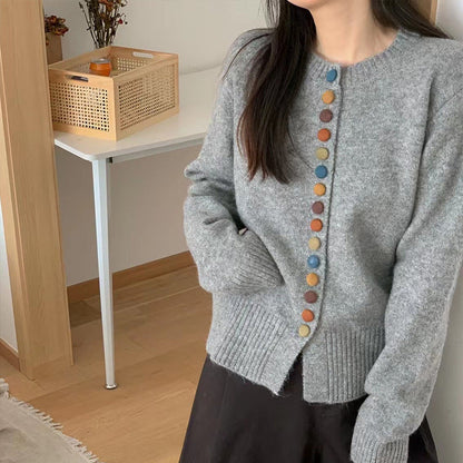 Damen Strickjacke Weichgefilzt Bunt Eveloria - Eveloria